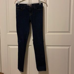 J Brand size 29 women’s dark blue jeans. Straight cut.
